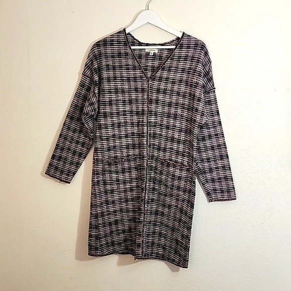 Max Studio multi-color woven long sleeve dress size L - Picture 1 of 9